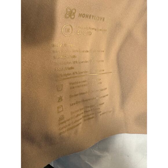 Honeylove Crossover Lace Black Bra Size 1X or 40 C/D - Picture 8 of 8